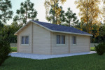 Athlone A Log Cabin 7.2m x 6.2m -  2 Bed